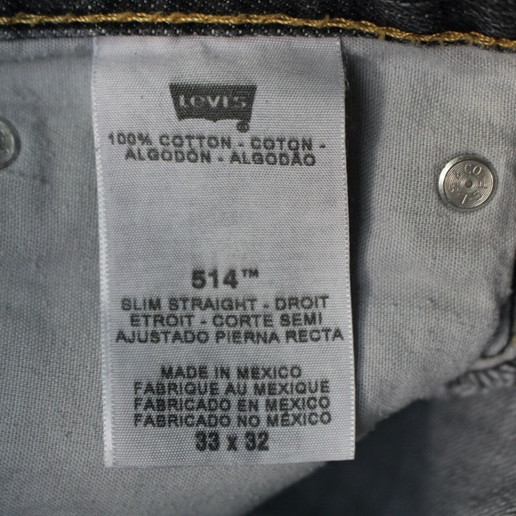 Levi 514 Mens Jeans Slim Straight 33x32 - Picture 8 of 8